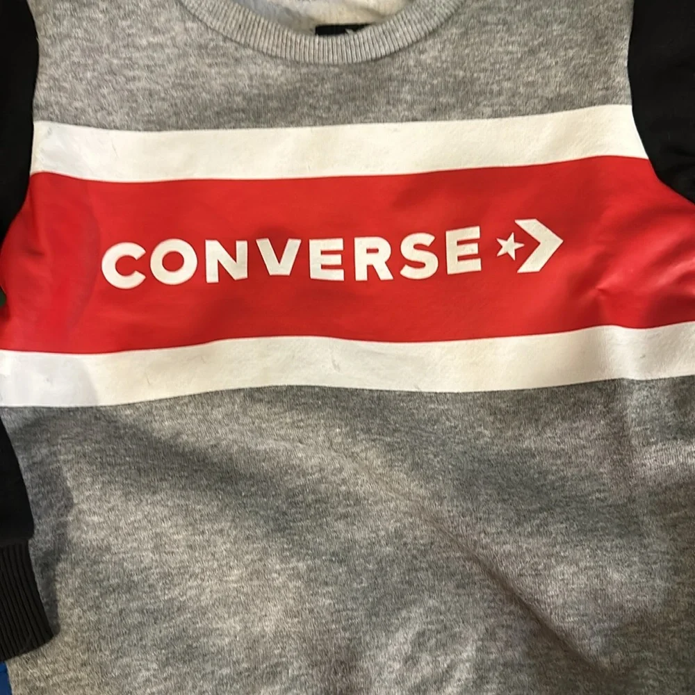 Converse size 24 months, two piece sweatsuit outfit